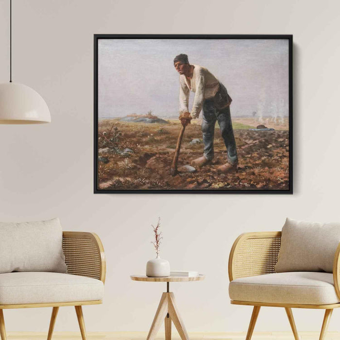 The Man with the Hoe (1862) by Jean-Francois Millet - Canvas Artwork