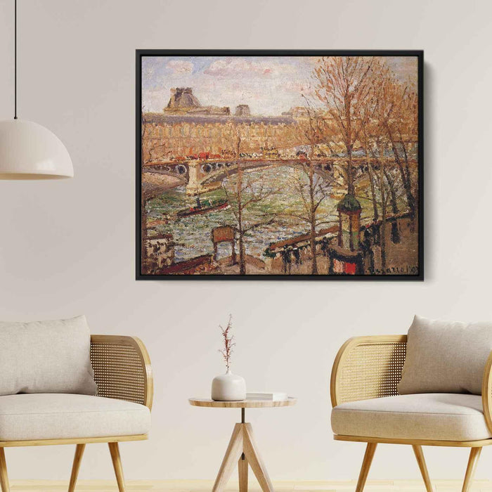 The Pont du Carrousel, Afternoon by Camille Pissarro - Canvas Artwork