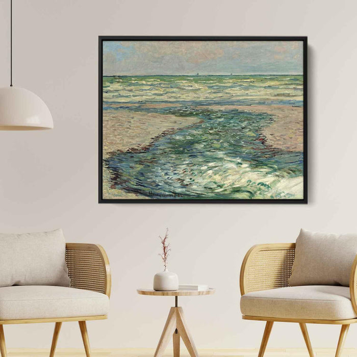 The Seacoast of Pourville, Low Tide by Claude Monet - Canvas Artwork