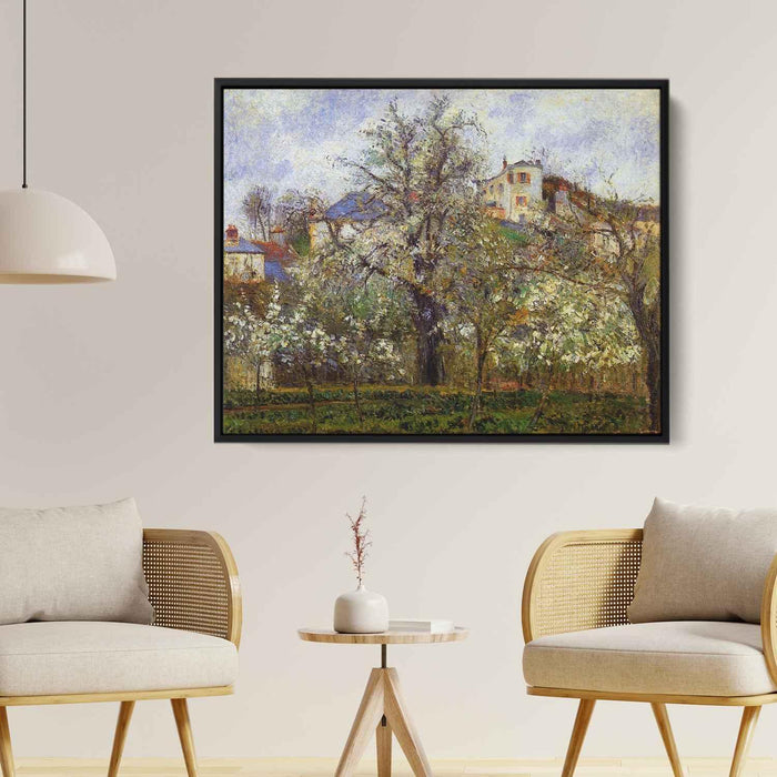 The Vegetable Garden with Trees in Blossom, Spring, Pontoise by Camille Pissarro - Canvas Artwork