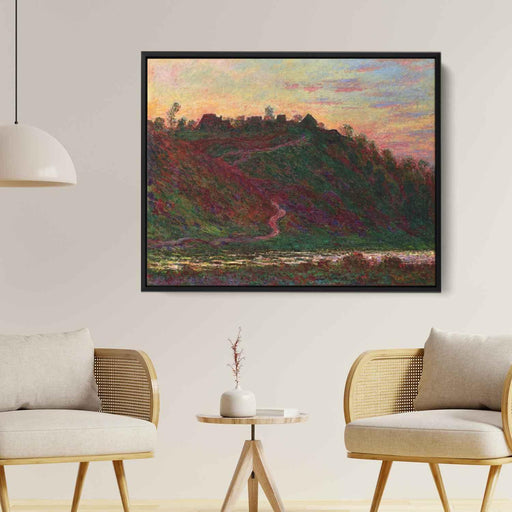 The Village of La Roche-Blond, Sunset by Claude Monet - Canvas Artwork