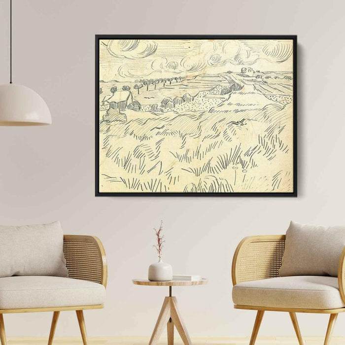 Wheat Fields (1890) by Vincent van Gogh - Canvas Artwork