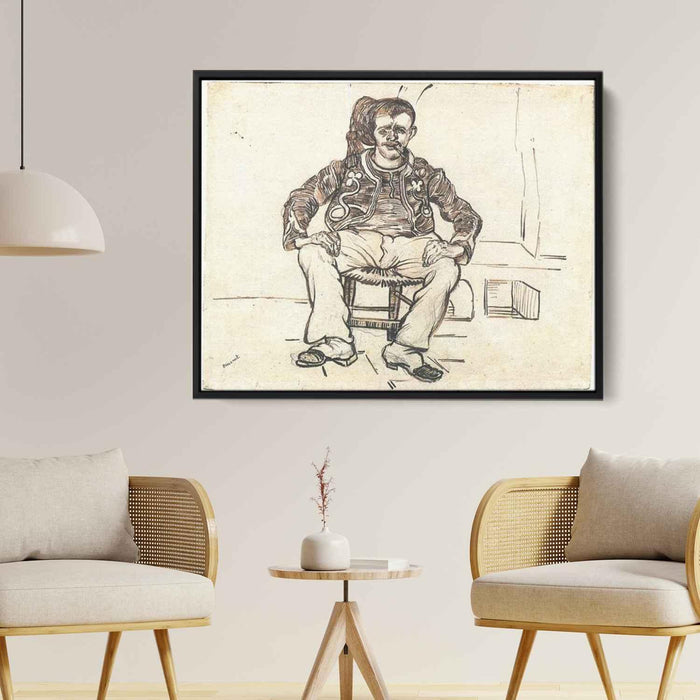 Zouave Sitting, Whole Figure by Vincent van Gogh - Canvas Artwork