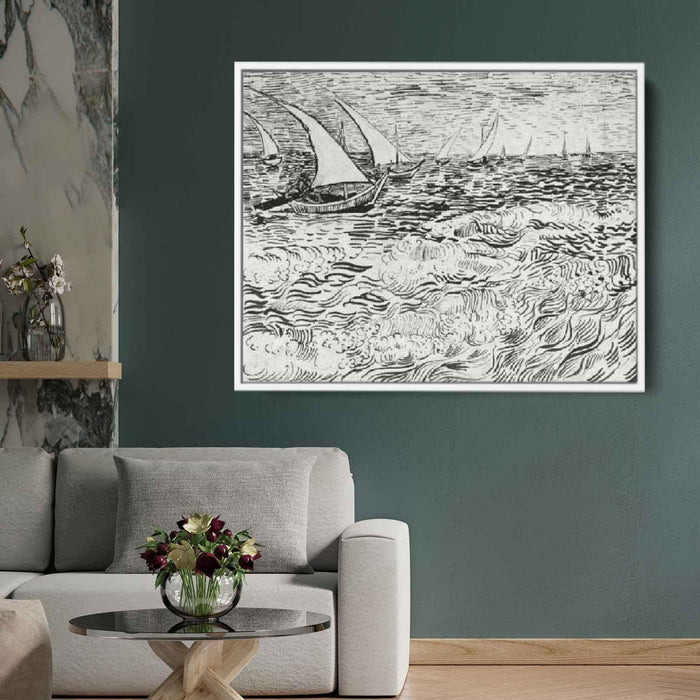 A Fishing Boat at Sea (1888) by Vincent van Gogh - Canvas Artwork
