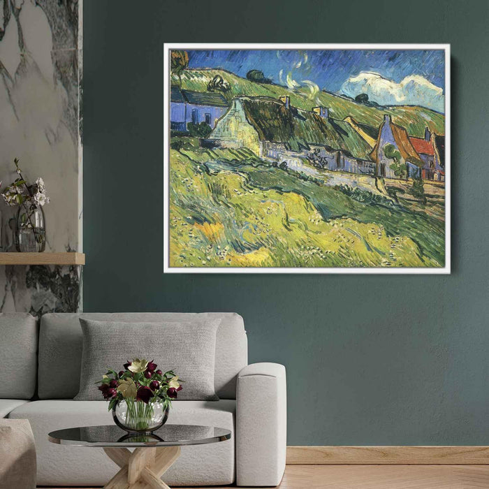 A Group of Cottages (1890) by Vincent van Gogh - Canvas Artwork
