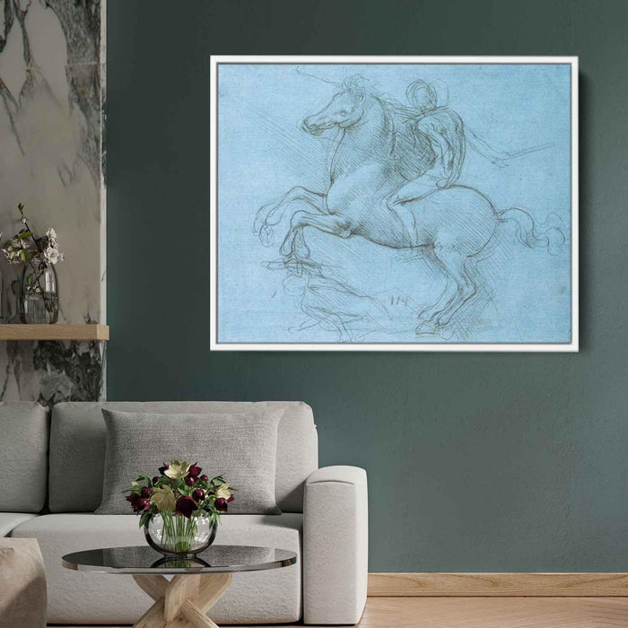 A study for an equestrian monument (1490) by Leonardo da Vinci - Canvas Artwork