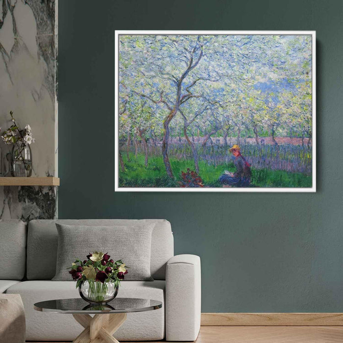 An Orchard in Spring (1886) by Claude Monet - Canvas Artwork