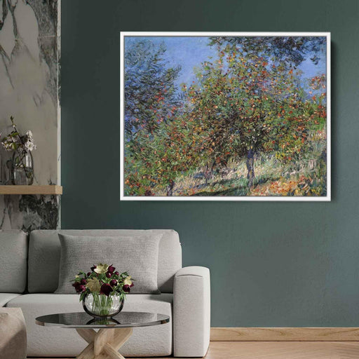 Apple Trees on the Chantemesle Hill (1878) by Claude Monet - Canvas Artwork