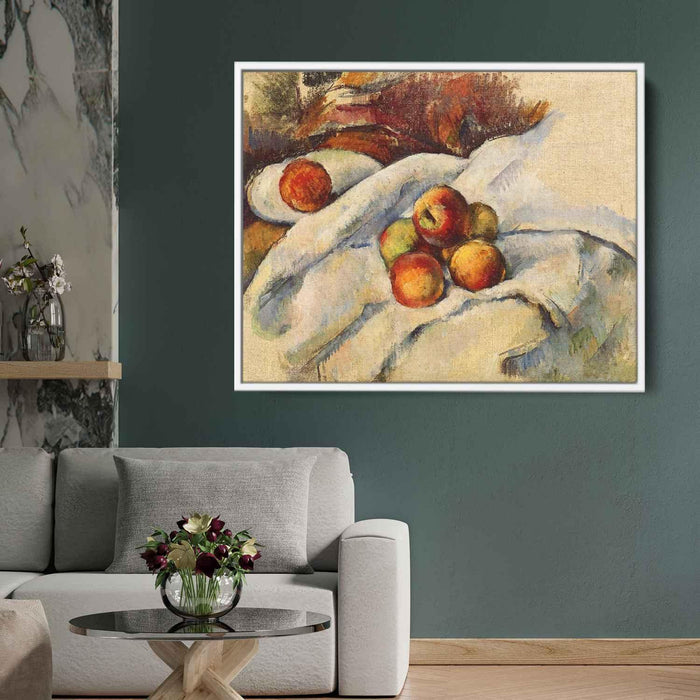 Apples on a Sheet (1900) by Paul Cezanne - Canvas Artwork