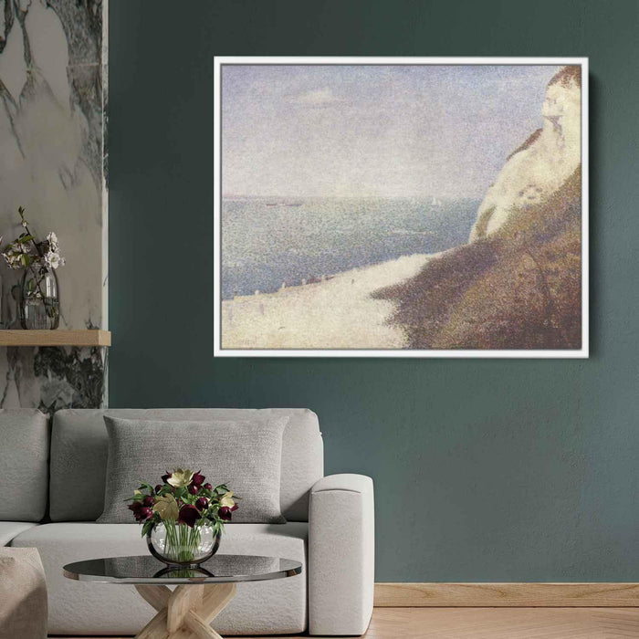 Beach at Bas Butin, Honfleur by Georges Seurat - Canvas Artwork