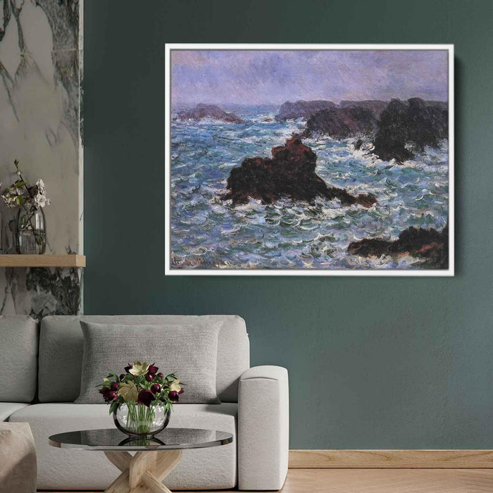 Belle-Ile, Rain Effect by Claude Monet - Canvas Artwork