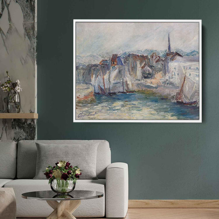 Boats in the Port of Honfleur (1917) by Claude Monet - Canvas Artwork
