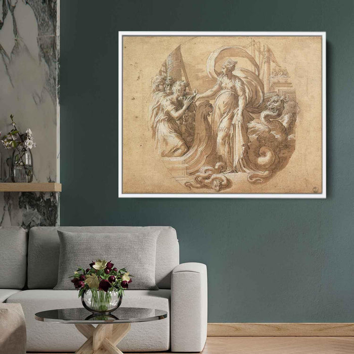 Circe and the Companions of Ulysses (1527) by Parmigianino - Canvas Artwork