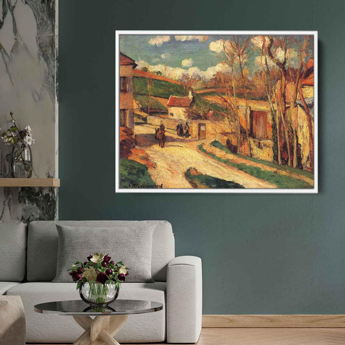Crossroads at l'Hermitage, Pontoise by Camille Pissarro - Canvas Artwork