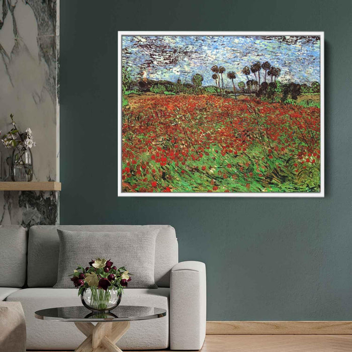 Field with Poppies (1890) by Vincent van Gogh - Canvas Artwork