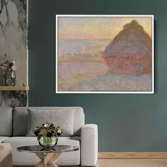 Grainstack (Sunset) (1891) by Claude Monet - Canvas Artwork