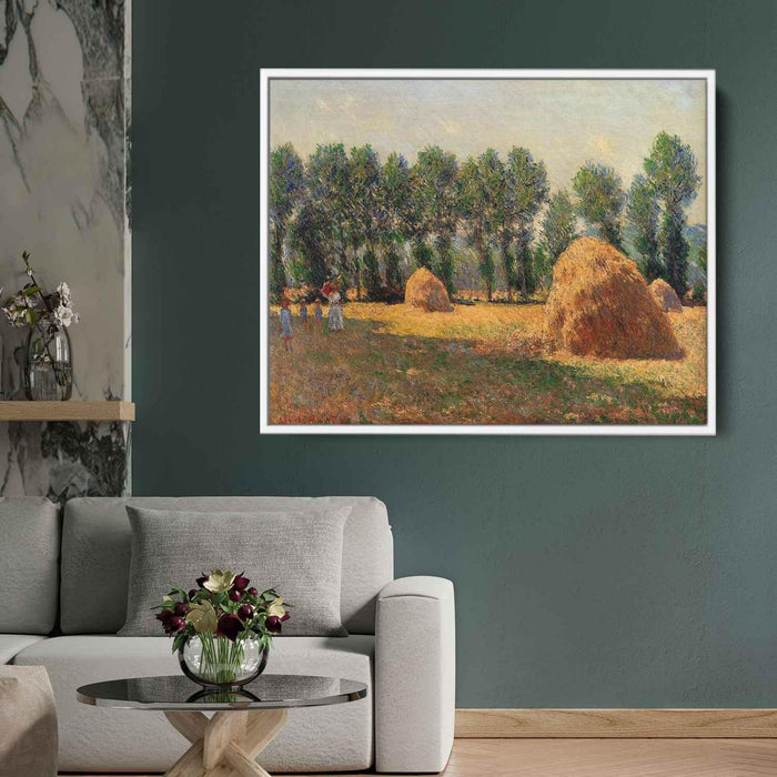 Haystacks at Giverny (1885) by Claude Monet - Canvas Artwork