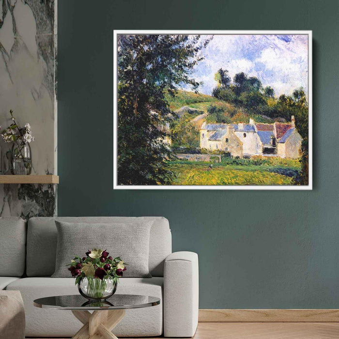 Houses of l'Hermitage, Pontoise by Camille Pissarro - Canvas Artwork