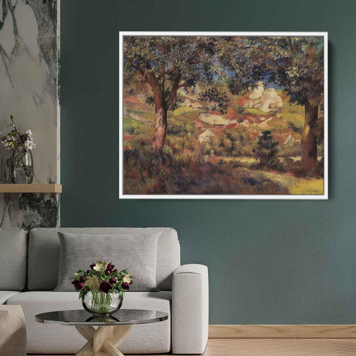 Landscape in La Roche Guyon (1887) by Pierre-Auguste Renoir - Canvas Artwork