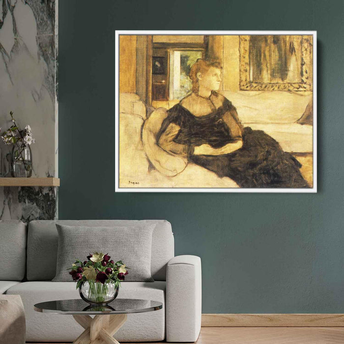 Madame Gobillard, Yves Morisot by Edgar Degas - Canvas Artwork