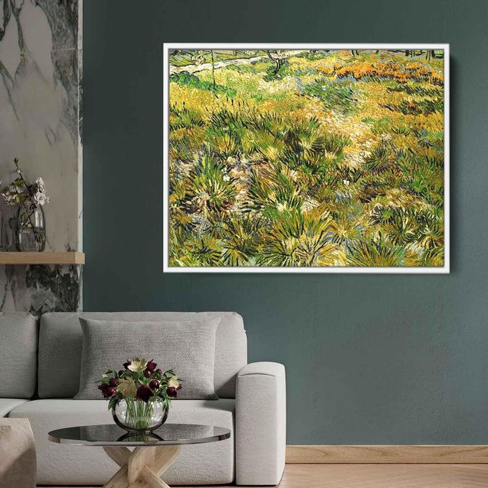 Meadow in the Garden of Saint-Paul Hospital (1890) by Vincent van Gogh - Canvas Artwork