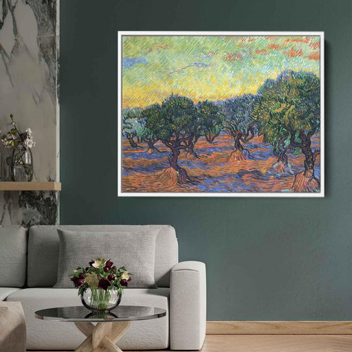 Olive Grove - Orange Sky (1889) by Vincent van Gogh - Canvas Artwork