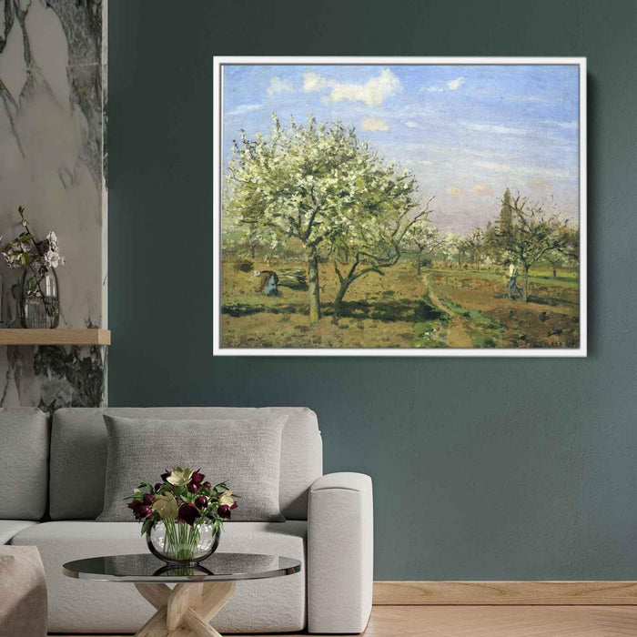 Orchard in Blossom, Louveciennes by Camille Pissarro - Canvas Artwork