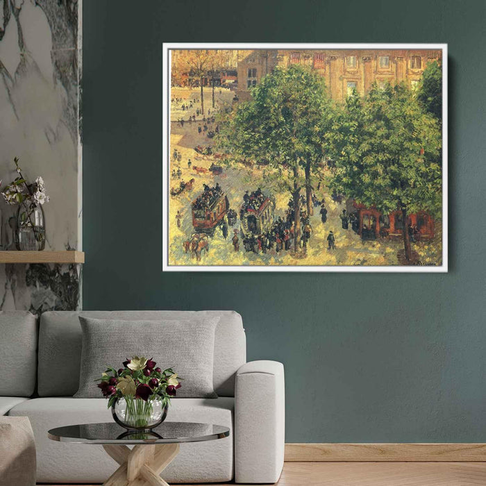 Place du Theatre-Francais, Spring by Camille Pissarro - Canvas Artwork