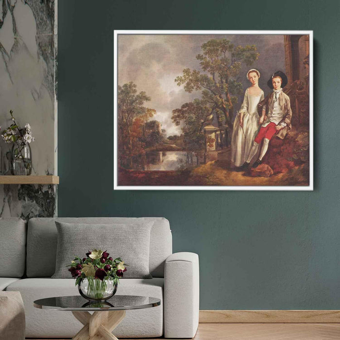 Portrait of Heneage Lloyd and his Sister, Lucy by Thomas Gainsborough - Canvas Artwork