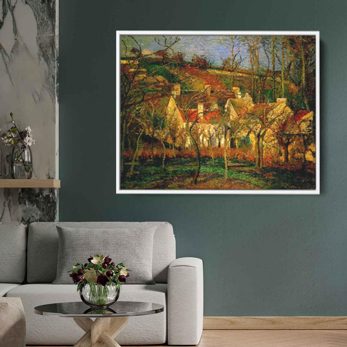 Red Roofs, Corner of a Village, Winter by Camille Pissarro - Canvas Artwork
