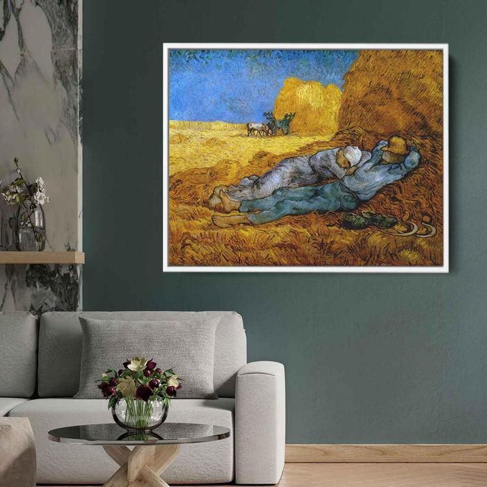 Noon, rest from work (after Millet) by Vincent van Gogh - Canvas Artwork