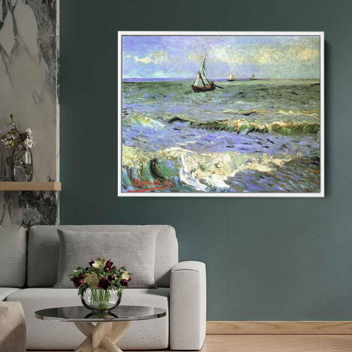 Seascape at Saintes-Maries (1888) by Vincent van Gogh - Canvas Artwork