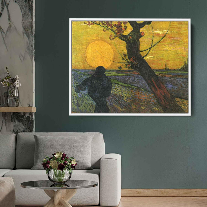 Sower with Setting Sun (1888) by Vincent van Gogh - Canvas Artwork