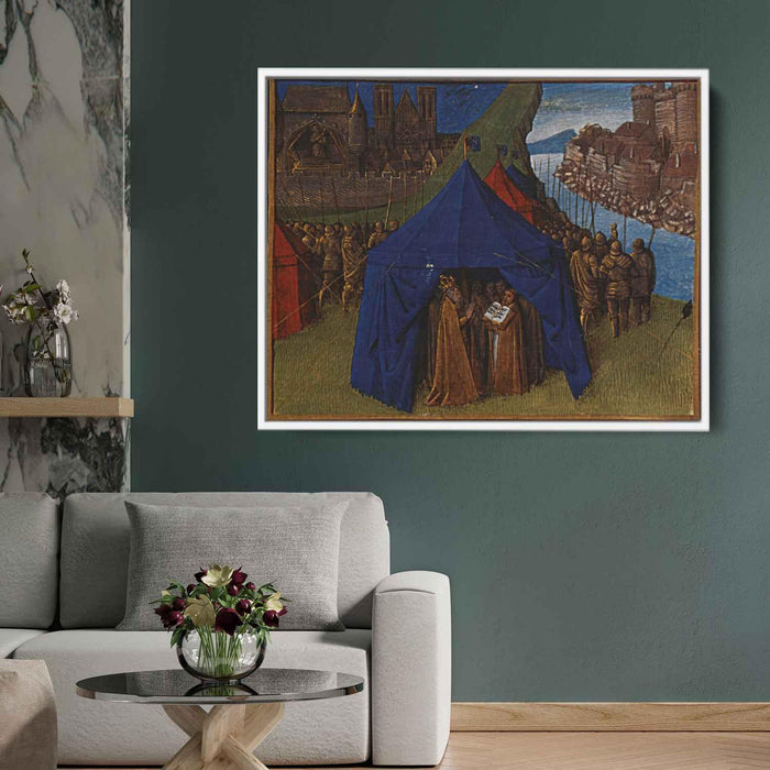 St. Jacques appears to Charlemagne (1460) by Jean Fouquet - Canvas Artwork