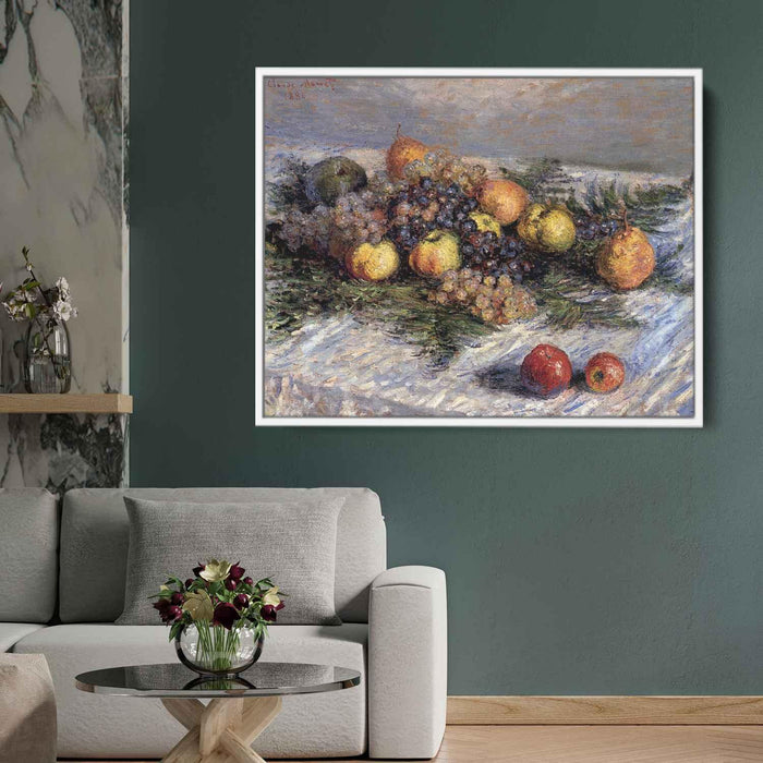 Still Life with Pears and Grapes (1880) by Claude Monet - Canvas Artwork