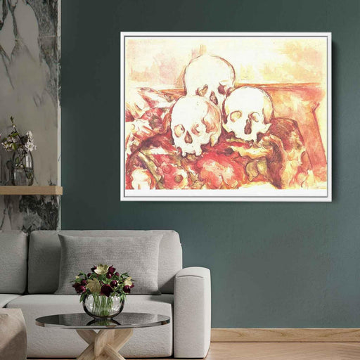 Still life with three skulls (1903) by Paul Cezanne - Canvas Artwork