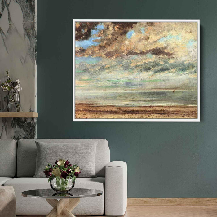 The Beach, Sunset by Gustave Courbet - Canvas Artwork