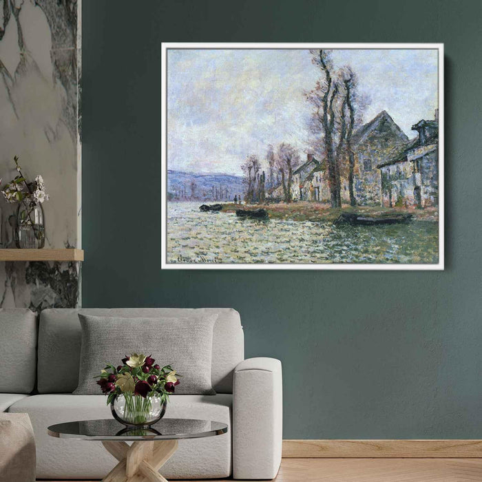 The Bend of the Seine at Lavacourt, Winter by Claude Monet - Canvas Artwork