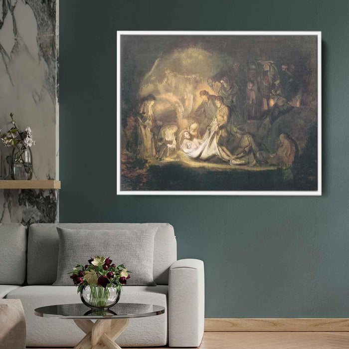 The Entombment (1635) by Rembrandt - Canvas Artwork