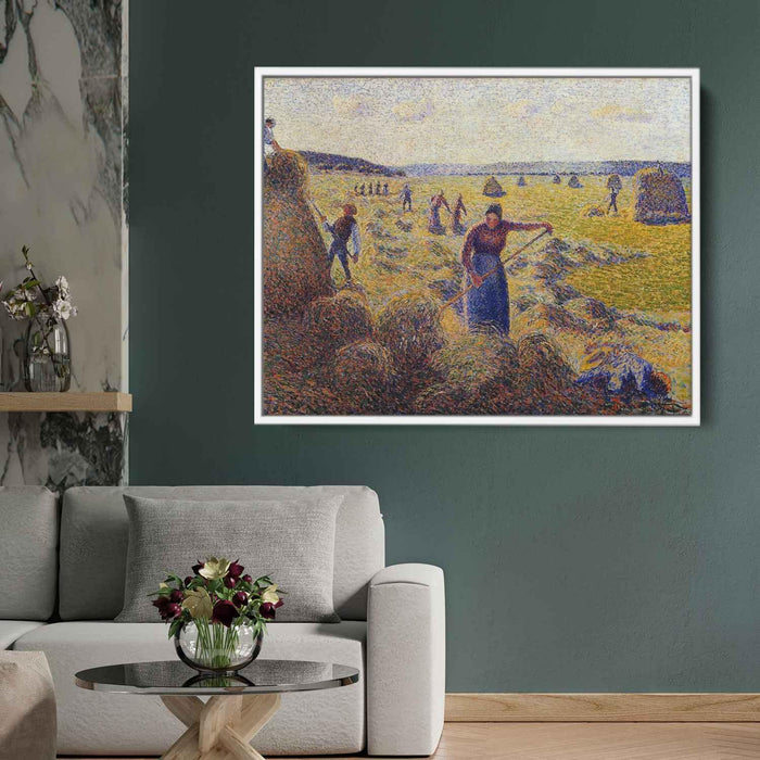 The Harvest of Hay in Eragny (1887) by Camille Pissarro - Canvas Artwork