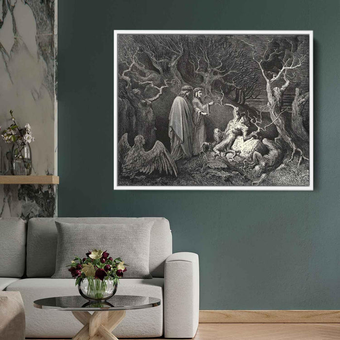 The Inferno, Canto 13 by Gustave Dore - Canvas Artwork