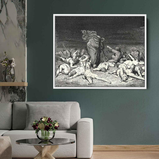 The Inferno, Canto 6 by Gustave Dore - Canvas Artwork