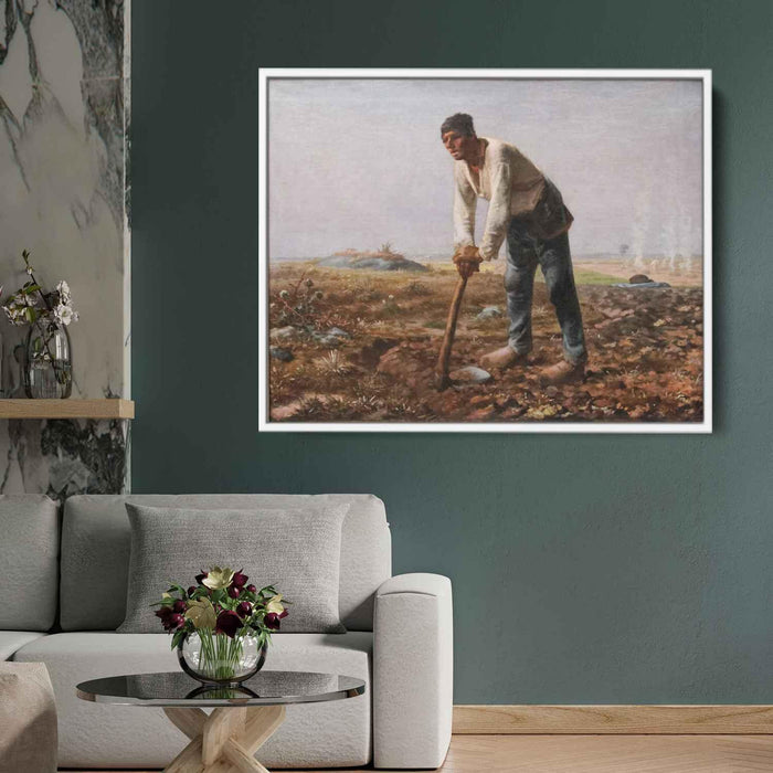 The Man with the Hoe (1862) by Jean-Francois Millet - Canvas Artwork