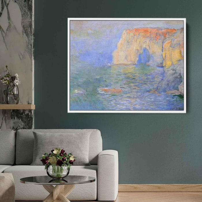 The Manneport, Reflections of Water by Claude Monet - Canvas Artwork