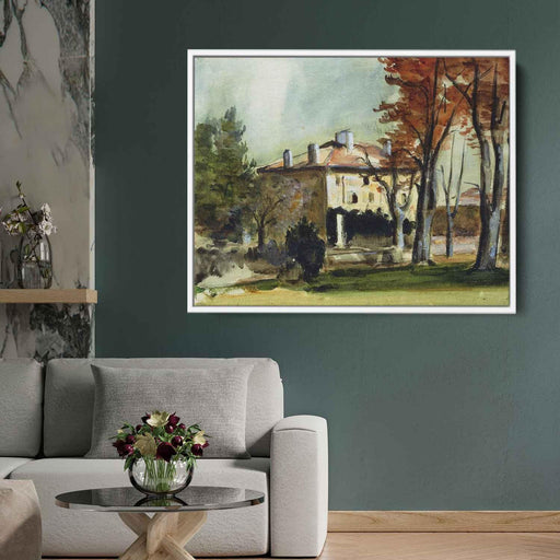 The Manor House at Jas de Bouffan (1870) by Paul Cezanne - Canvas Artwork