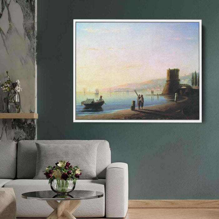 The pier in Feodosia (1840) by Ivan Aivazovsky - Canvas Artwork