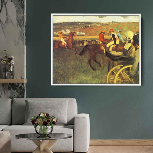 The Racecourse, Amateur Jockeys by Edgar Degas - Canvas Artwork