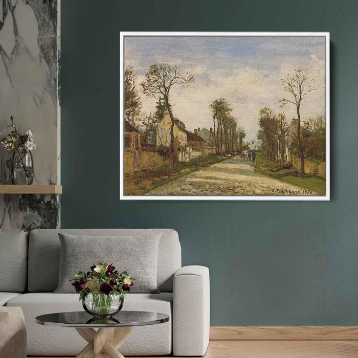 The Road to Versailles at Louveciennes (1870) by Camille Pissarro - Canvas Artwork