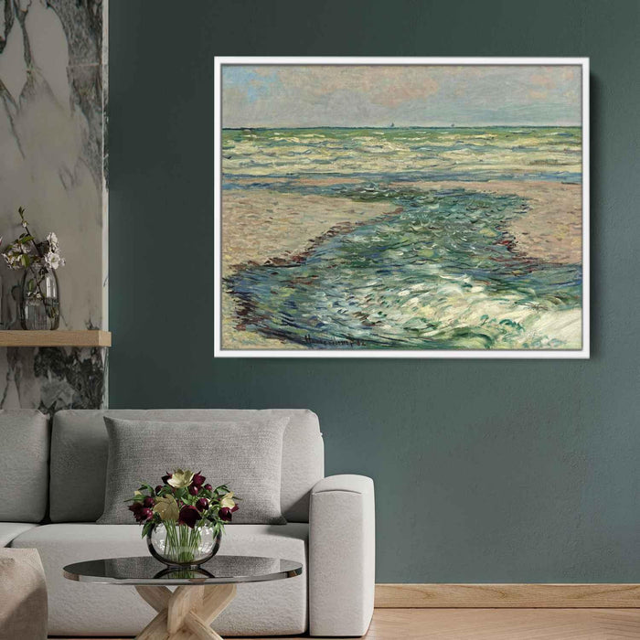 The Seacoast of Pourville, Low Tide by Claude Monet - Canvas Artwork