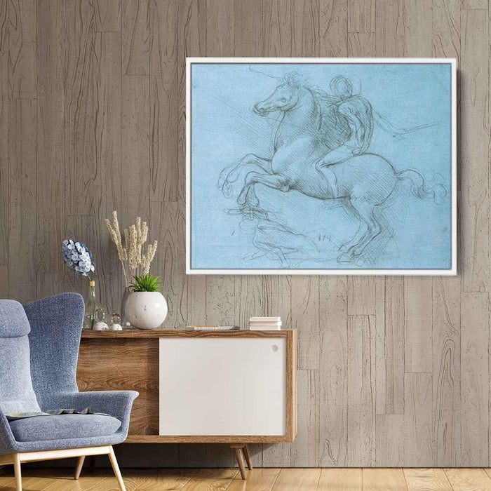 A study for an equestrian monument (1490) by Leonardo da Vinci - Canvas Artwork